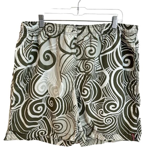 Tommy Bahama Swim Trunks Mens Size XL Cream Swirl Resort Hawaii Preppy Gorpcore - Picture 1 of 4